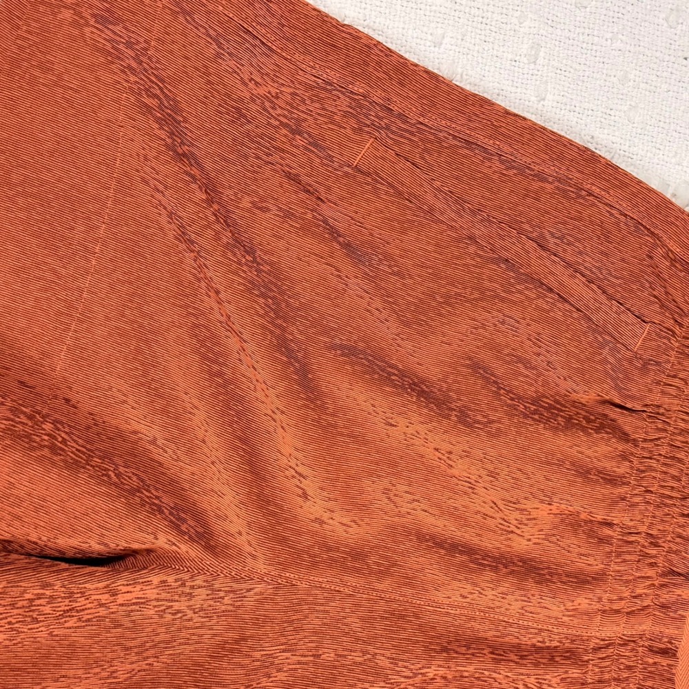 Athleta Echo Shorts High Waist Burnt Orange Rust Woodgrain‎ Size 6 Hiking Travel - Picture 4 of 10